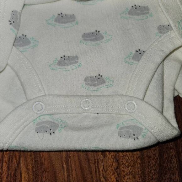 5 For $25 Essentials White & Grey Hippo Dress W/ Built In Bodysuit Baby 24M - Picture 3 of 6